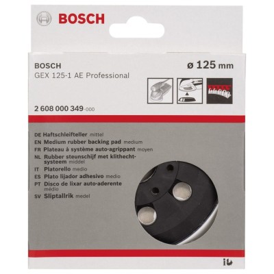 Bosch - 125 mm Zımpara Tabanı Orta Sertlikte (GEX)