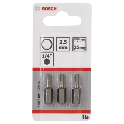 Bosch - Extra Hard Serisi HEX2.5*25 mm 3'lü