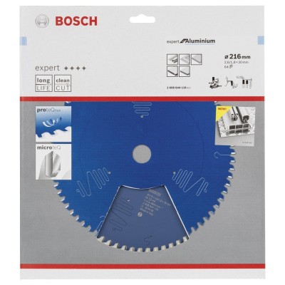 Bosch - Expert Serisi Alüminyum için Daire Testere Bıçağı 216*30 mm 64 Diş