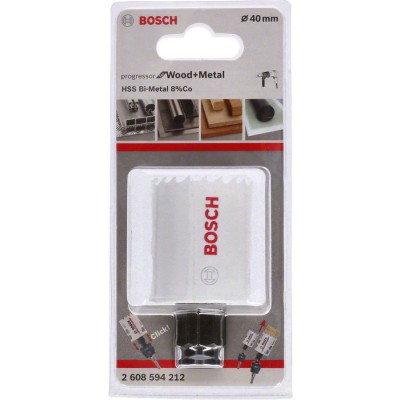 Bosch - Yeni Progressor Serisi Ahşap ve Metal için Delik Açma Testeresi (Panç) 40 mm