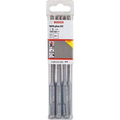 Bosch - SDS-Plus-5X Serisi Kırıcı Delici Matkap Ucu 5*160 mm 10'lu