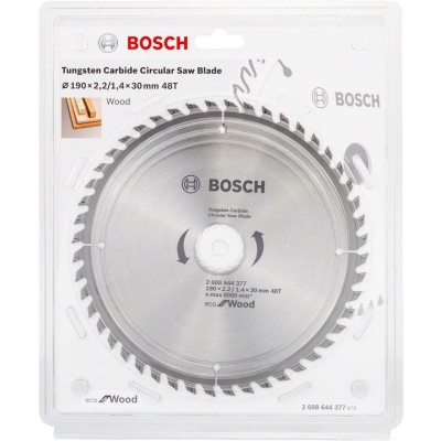 Bosch - Optiline Eco Serisi Ahşap için Daire Testere Bıçağı 190*30 mm 48 Diş