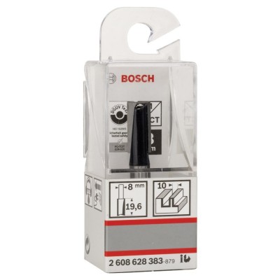 Bosch - Standard Seri Ahşap İçin Çift Oluklu, Sert Metal Düz Freze Ucu 8*10*51mm