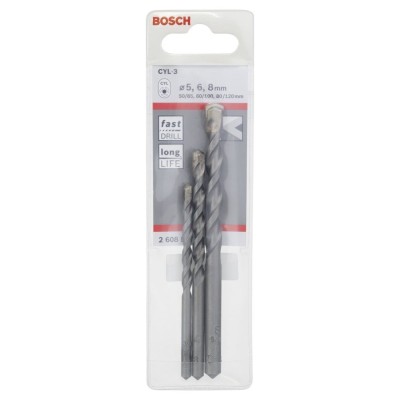 Bosch - cyl-3 Serisi, Beton Matkap Ucu 3'lü Set 5-6-8 mm