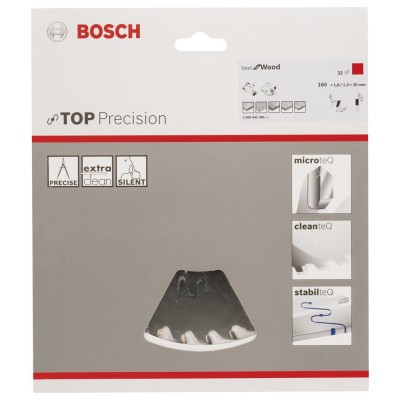 Bosch - Best Serisi Hassas Kesim Ahşap için Daire Testere Bıçağı 165*20 mm 32 Diş