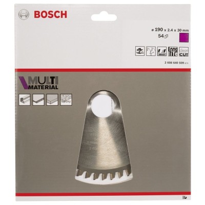 Bosch - Standard for Serisi Çoklu Malzeme için Daire Testere Bıçağı 190*30 mm 54 Diş