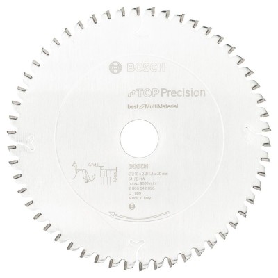 Bosch - Best Serisi Hassas Kesim Çoklu Malzeme için Daire Testere Bıçağı 210*30 mm 54 Diş