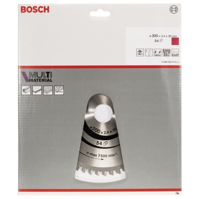 Bosch - Standard for Serisi Çoklu Malzeme için Daire Testere Bıçağı 200*30 mm 54 Diş