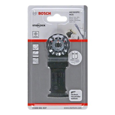 Bosch - Starlock - AIZ 32 EPC - HCS Ahşap İçin Daldırmalı Testere Bıçağı 1'li