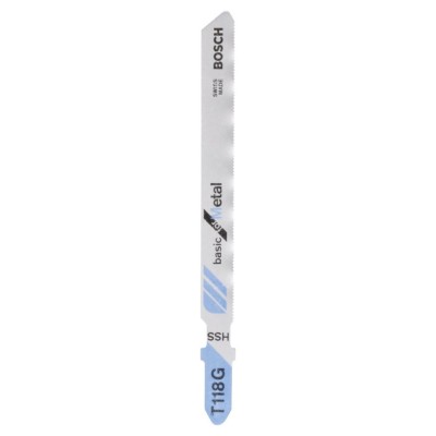 Bosch - Ekonomik Seri Metal İçin T 118 G Dekupaj Testeresi Bıçağı - 5'Li Paket