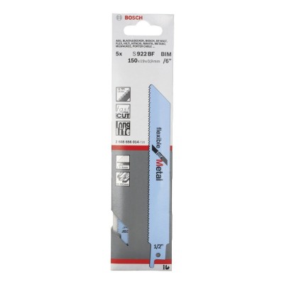 Bosch - Flexible Serisi Metal için Panter Testere Bıçağı S 922 BF - 5'li