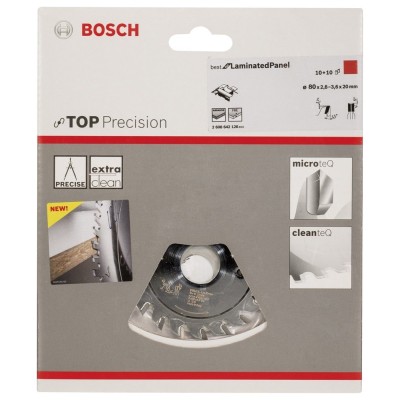 Bosch - Best Serisi Hassas Kesim Lamine Panel için Ön Çizme Bıçağı 80*20 mm 10+10 Diş