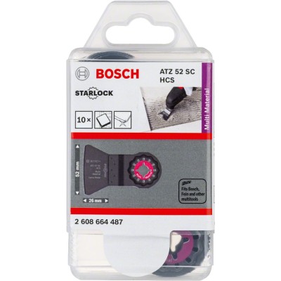 Bosch - Starlock - ATZ 52 SC - HCS Harç ve Beton Artıkları İçin Sert Raspa Bıçağı 10'lu