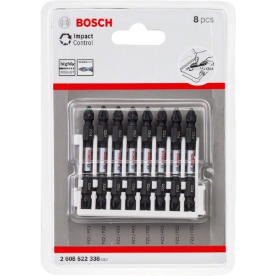 Bosch - Impact Control Serisi Çift Taraflı Vidalama Ucu 8'li PZ2 *65mm