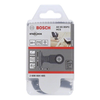 Bosch - Starlock - AII 65 BSPC - HCS Sert Ahşap İçin Daldırmalı Testere Bıçağı 10'lu