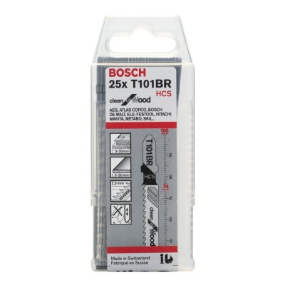 Bosch - Temiz Kesim Serisi Ahşap İçin T 101 BR Dekupaj Testeresi Bıçağı - 25'Li Paket