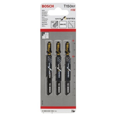 Bosch - Seramik İçin Özel T 150 RIFF Dekupaj Testeresi Bıçağı - 3'Lü Paket