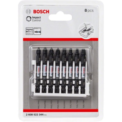 Bosch - Impact Control Serisi Çift Taraflı Vidalama Ucu 8'li Set *65mm