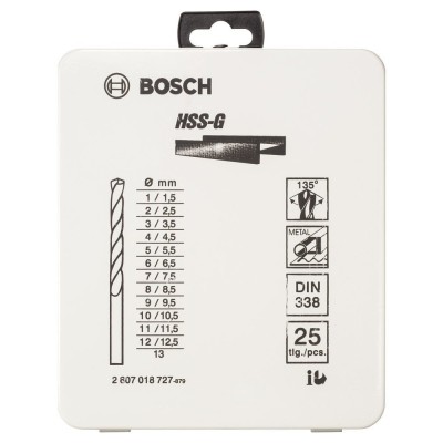 Bosch - HSS-G Metal Matkap Ucu Seti 25 Parça