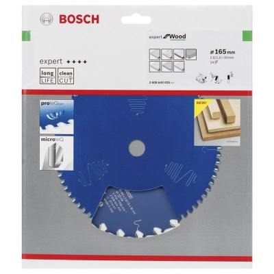 Bosch - Expert Serisi Ahşap için Daire Testere Bıçağı 165*30 mm 24 Diş