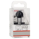 Bosch - Standard Seri Ahşap İçin Çift Oluklu, Sert Metal Dalma Yarımay Freze 12*24*57*12 mm