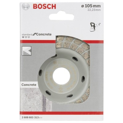 Bosch - Standard Seri Beton İçin Elmas Çanak Disk Turbo 105 mm