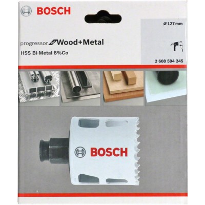 Bosch - Yeni Progressor Serisi Ahşap ve Metal için Delik Açma Testeresi (Panç) 127 mm