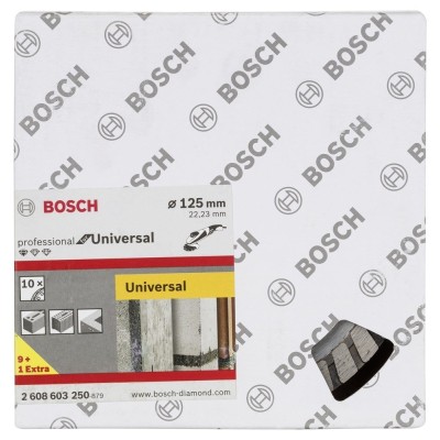 Bosch - Standard Seri Genel Yapı Malzemeleri İçin Turbo Segmanlı 9+1 Elmas Kesme Diski Set 125 mm