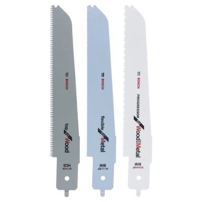 Bosch - 3 Parçalı PFZ 500 E Uyumlu Karışık Panter Testere Bıçağı Seti - M 1142 H, M 3456 XF; M 1122 EF