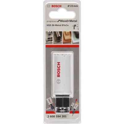 Bosch - Yeni Progressor Serisi Ahşap ve Metal için Delik Açma Testeresi (Panç) 22 mm