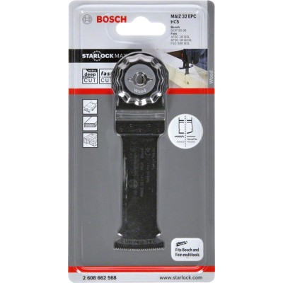 Bosch - Starlock Max - MAIZ 32 EPC - HCS Ahşap İçin Daldırmalı Testere Bıçağı 1'li