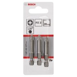 Bosch - Extra Hard Serisi Vidalama Ucu PZ 2*49 mm 3'lü