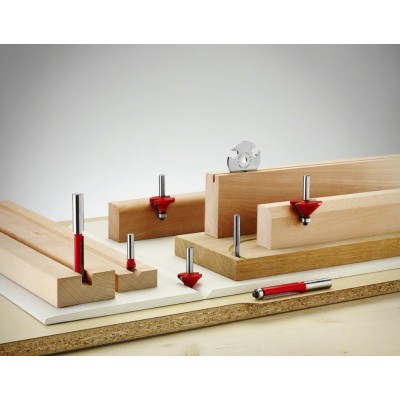 Bosch - Expert Serisi Laminant İçin Çift Oluklu, Sert Metal Altta Bilya Yataklı Freze Ucu 8*12,7*71,5 mm