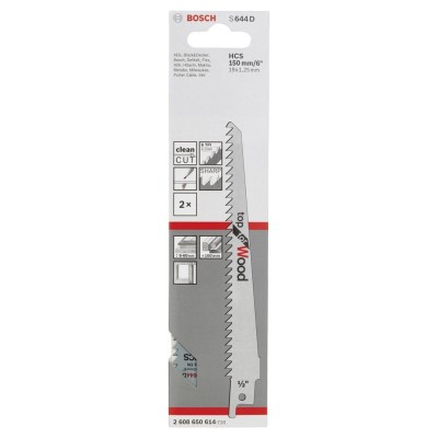 Bosch - Top Serisi Ahşap için Panter Testere Bıçağı S 644 D - 2'li