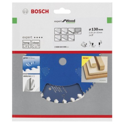Bosch - Expert Serisi Ahşap için Daire Testere Bıçağı 130*20 mm 24 Diş