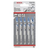 Bosch - Aluminyum İçin T 227 D Dekupaj Testeresi Bıçağı - 5'Li Paket