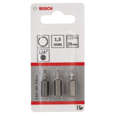 Bosch - Extra Hard Serisi HEX1.5*25 mm 3'lü