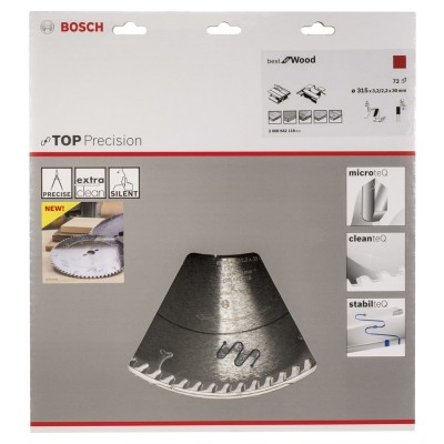 Bosch - Best Serisi Hassas Kesim Ahşap için Daire Testere Bıçağı 315*30 mm 72 Diş