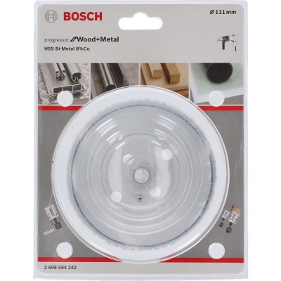 Bosch - Yeni Progressor Serisi Ahşap ve Metal için Delik Açma Testeresi (Panç) 111 mm