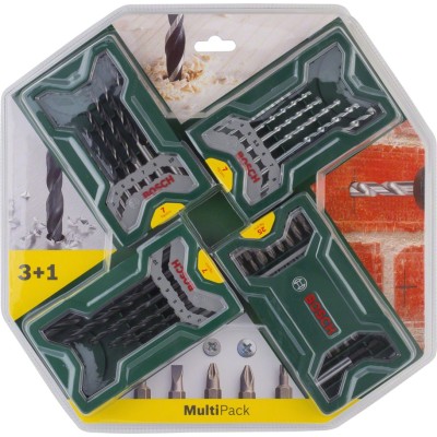 Bosch - X-Line Mini Ahşap, Beton, Metal, Vidalama Uçlu 3+1 Set