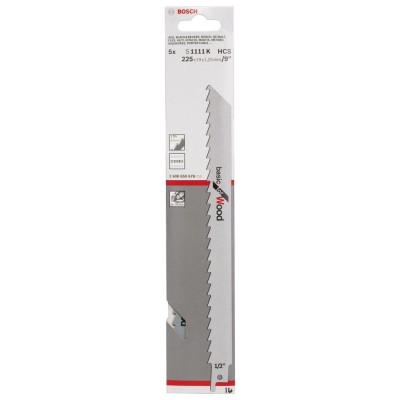 Bosch - Basic Serisi Ahşap için Panter Testere Bıçağı S 1111 K - 5'li