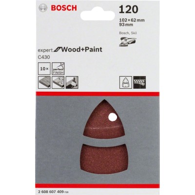 Bosch - Expert for Serisi Ahşap Zımpara 102x62/93x93 mm 120 kum