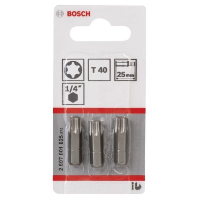 Bosch - Extra Hard Serisi Vidalama Ucu T40*25 mm 3'lü
