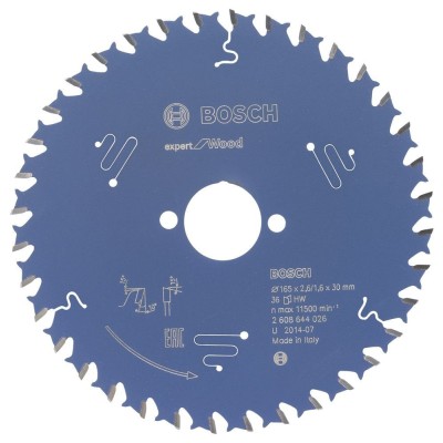 Bosch - Expert Serisi Ahşap için Daire Testere Bıçağı 165*30 mm 36 Diş