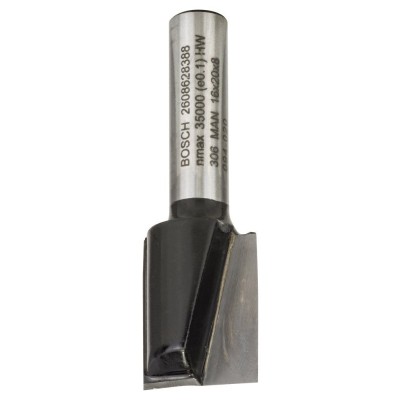 Bosch - Standard Seri Ahşap İçin Çift Oluklu, Sert Metal Düz Freze Ucu 8*16*51mm