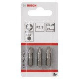Bosch - Extra Hard Serisi Vidalama Ucu PZ 3*25 mm 3'lü