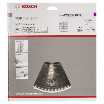 Bosch - Best Serisi Hassas Kesim Çoklu Malzeme için Daire Testere Bıçağı 216*30 mm 64 Diş