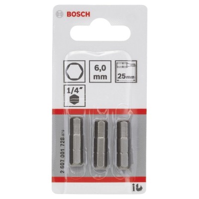 Bosch - Extra Hard Serisi HEX6*25 mm 3'lü