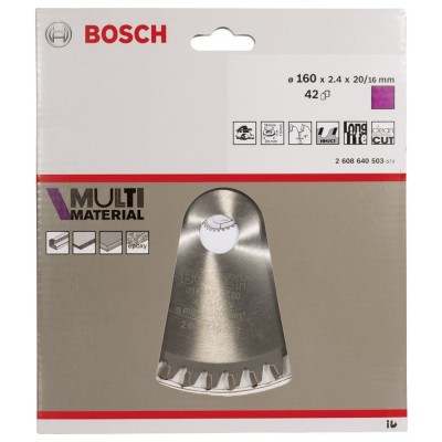Bosch - Standard for Serisi Çoklu Malzeme için Daire Testere Bıçağı 160*20/16 mm 42 Diş