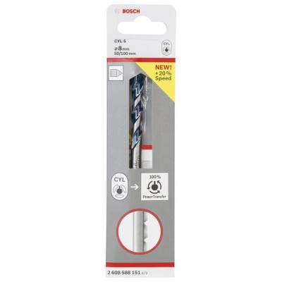 Bosch - cyl-5 Serisi, Blue Granite Turbo Beton Matkap Ucu, 8*100 mm